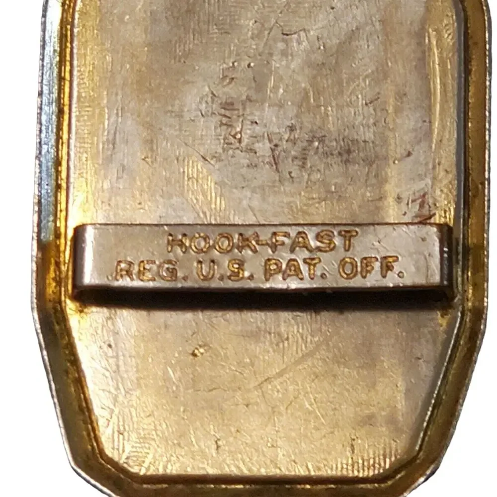 Vintage Metal Hook Fast Fire Department Truck Driver Belt Buckle AEB Collectible